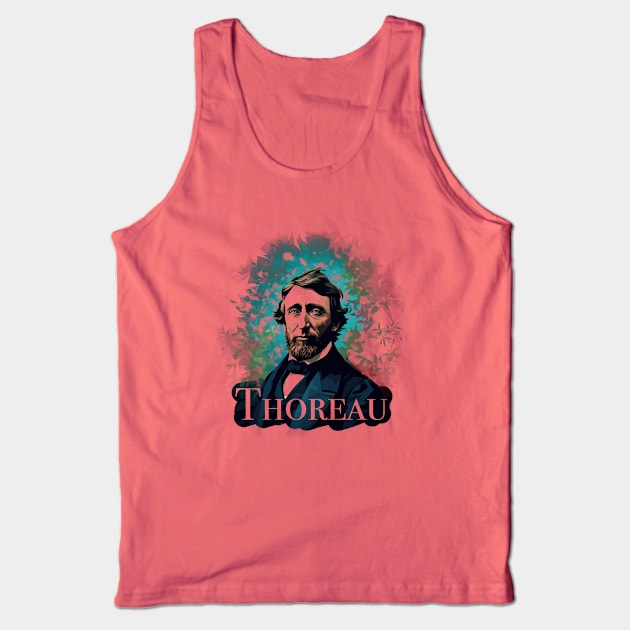 Henry David Thoreau (Light) Tank Top by WickedAngel